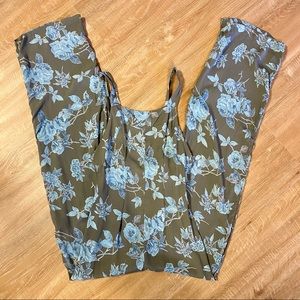 Flynn Skye Grey Blue 🌹Rose🌹 Print Jumpsuit 1/S